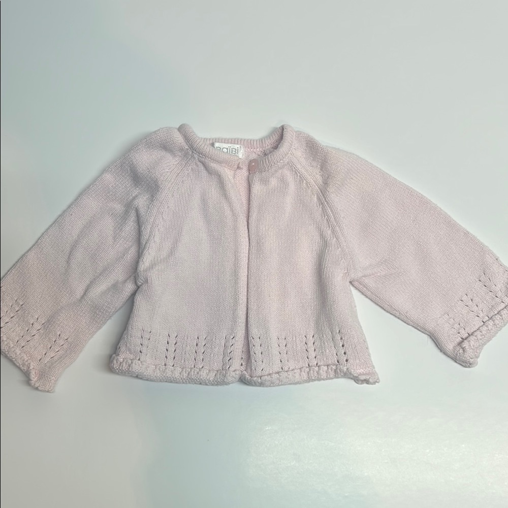 Baby Girl Pink Knit Cardigan